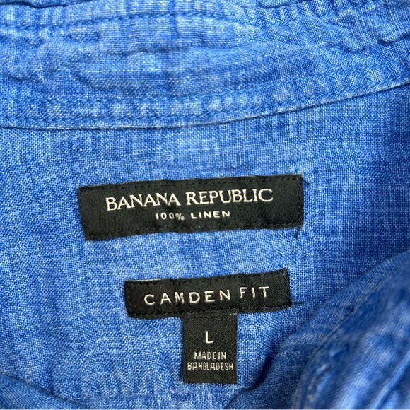 Banana Republic Linen Camden Fit Button Up Shirt - Picture 9 of 10